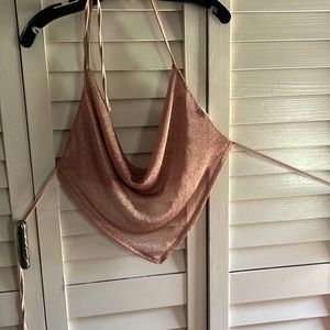 Rose gold top very sheer